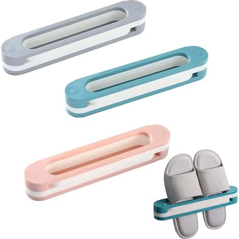 Support mural pour chaussures 3 pièces, étagère à chaussures pliable avec crochets, organiseur de chaussures fixé au mur, idéal pour placard, entrée, cuisine, rangement gain de place. (1/5)