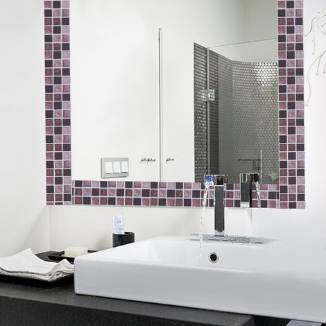 18 autocollants de transfert pour carrelage mosaïque, salle de bain, cuisine, bricolage, maison (10 cm x 10 cm) (MTS009) (1/5)