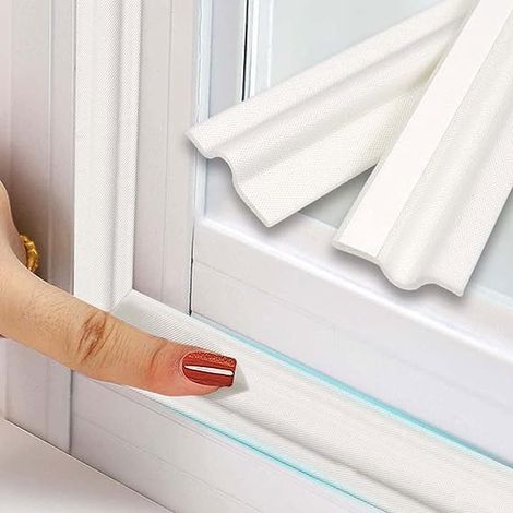 4 m weiße Dichtung für Türen und Fenster, selbstklebender Schaumstoff, Anti-Staub-Kollisions-Dichtungsstreifen zum Blockieren von Rissen, professioneller selbstklebender Dichtungsstreifen