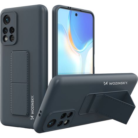 Étui Wozinsky avec support intégré, en silicone, pour Xiaomi Poco M4 Pro 5G, bleu marine (1/5)