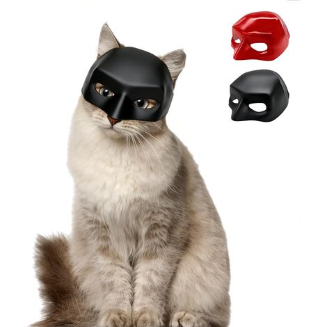 1 Stück Batman-Maske, Halloween- und Weihnachtskostüm für Katzen – Schwarzes Fledermaus-Accessoire