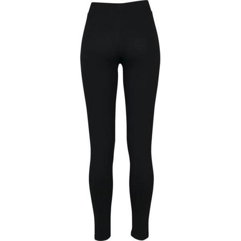 Legging Femme - Jersey Extensible - Coupe Ajustée Pour Activité Sportive Ou Usage Quotidien - Noir - 1 Pièce (1/5)
