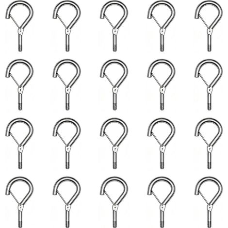 20 Pcs Crochets à Vis M4 avec Boucle à Ressort Vissable Crochet Filetage M4 (1/5)