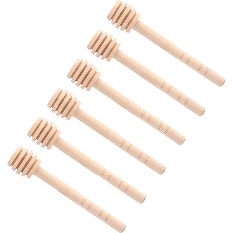 Set aus 50 Honiglöffeln aus Holz, Honigstreuer, Rührlöffel und Löffel, 10 cm, natürliches Küchenutensil (1/5)