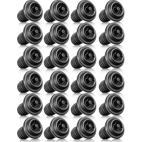 Lot de 24 bouchons à vin refermables. pompe à vide pour vin. système de conservation du vin réutilisable