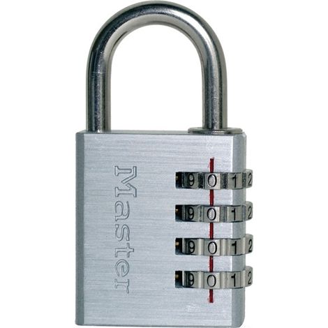 Master Lock Aluminium 40mm 4-Digit Combination Padlock Model MLK7640 - Silver