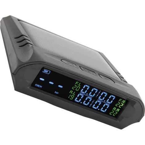 Kit de Surveillance Pression Pneus TPMS Écran LCD Solaire Sans Fil pour Voiture Camping-car Remorque Camion SUV Pickup (1/5)
