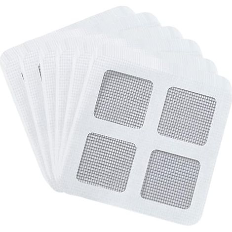 50 Pièces Patchs de Réparation de Moustiquaire, 10x10cm Patchs Autocollants de Filet Anti - Insectes, Polyuréthane pour Fenêtres/Porte (1/5)