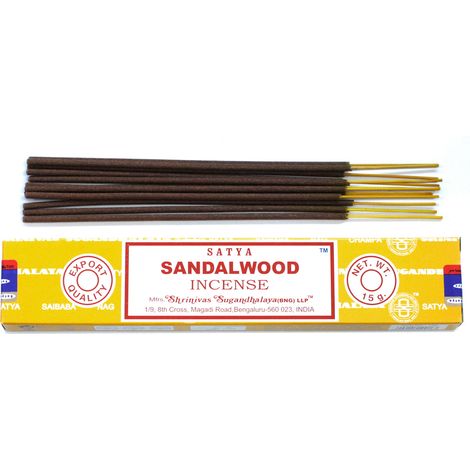Encens Satya 15g - Bois de Santal- Vendu par 1 (1/2)