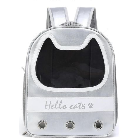 Sac à dos capsule spatiale pour animaux de compagnie, pour chats et chiots de petite et moyenne taille sac de transport transparent, respirant et résistant à la chaleur pour les voyages, la randonnée (1/5)