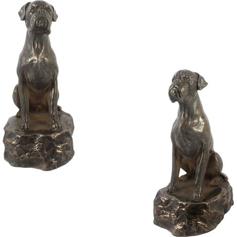 Boxer, Boxer IV - eine Hundestatuette, eine Figurine auf weißem Marmor, eine Trophäe für eine Hundeausstellung von Art-Dog