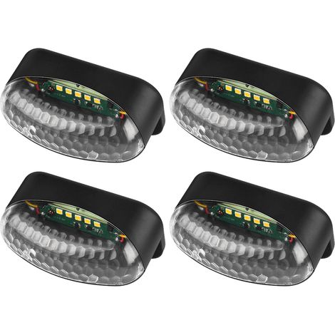 Lampe Solaire Pour Terrasse - 4 Unités - LED Étanche IP65 - Détecteur De Luminosité Automatique - Pour Escaliers Patio Chemin Jardin (1/5)