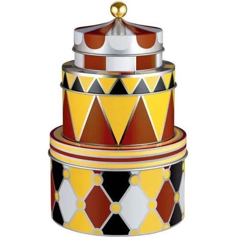 Set di scatole rotonde multicolori in latta Alessi Circus (1/3)