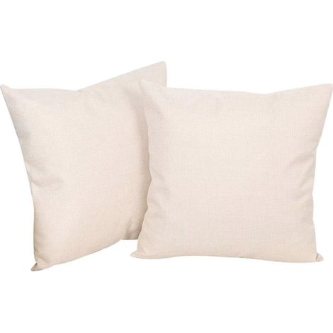 Housses de coussin décoratives aspect lin pour canapé, chambre, voiture, avec fermeture éclair (1/5)