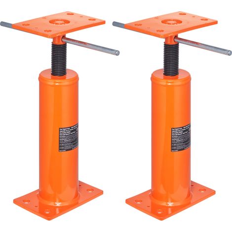 Mophorn-Hebebühnen für den Hausgebrauch,2er-Pack, Höhenbereich von 12 bis 16 Zoll, max. Tragkraft pro Stück 9700 lbs, verstellbarer Teleskop-Hebebock aus Stahl zur Kellerunterstützung und Nivellierung