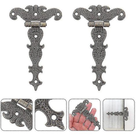 Vintage-Scharniere aus rostbeständiger Zinklegierung, leichte Scharniere für Gartenhäuser und Tore (4 Stück, Bronze-Finish)