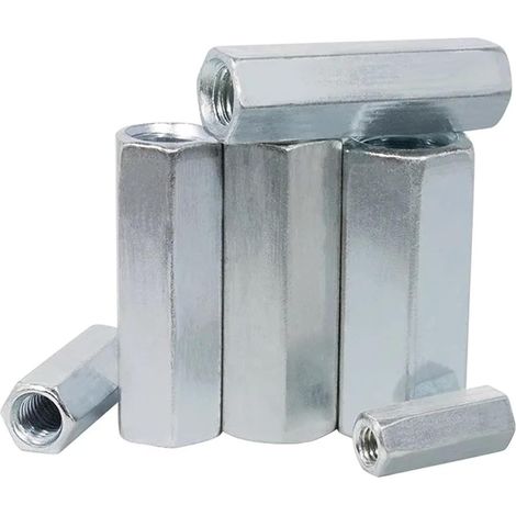 1 pc 10 pcs Écrous de raccordement tige hexagonale M5 M6 M8 M10 (1/5)