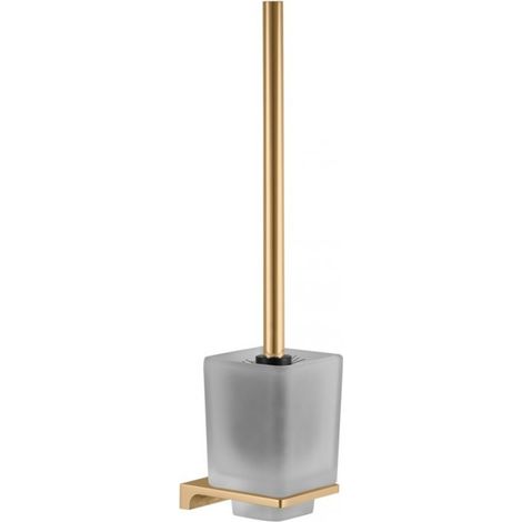 Brosse WC murale NIL en laiton doré et verre H.36,5 cm (1/2)