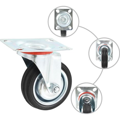 12 pcs Roulettes pivotantes 75 mm (1/5)
