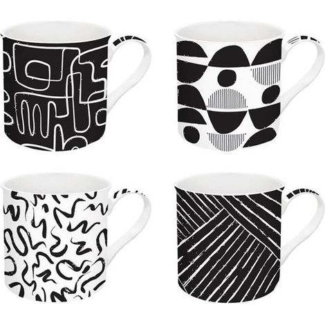 Set de 4 tazas de 30 cl - Graphiti - Easy Life