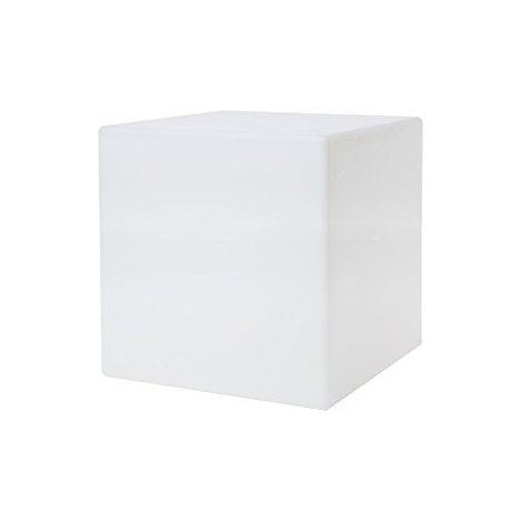 Cubes lumineux brillant cube LED solaire 2W polyéthylène blanc IP44 3000K L: 43 cm B: 43 cm H: 43 cm avec capteur crépusculaire