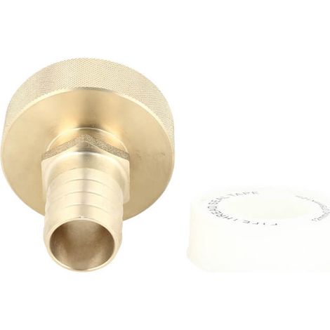 Raccord cuve S60X6 laiton - Embout droit Diamètre 25 mm (1/4)