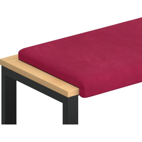 Cuscino per panchina Velluto (V) Rosso Vino Profondità 35 cm vidaXL (1/5)
