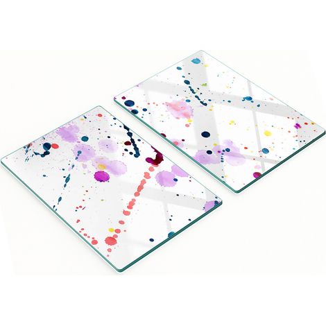 Tableau en verre résistant et élégant à motif abstrait à pois 2x40x52 cm (1/5)