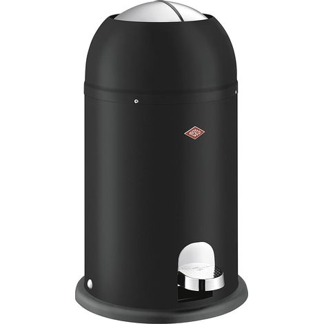 Poubelle Wesco Kickmaster Junior noir 12 litres acier