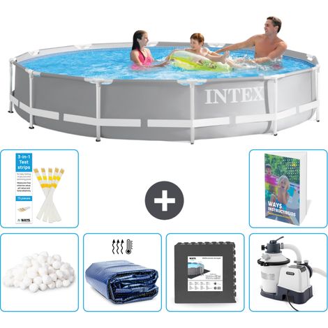 Prism Frame Pool Rund - 366x76 cm - 7-teilig S31