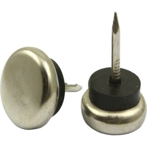 16 patins métalliques de 20 mm pour meubles - Patins de glissement résistants pour pieds de chaises, protection des sols, réparations de menuiserie (1/5)