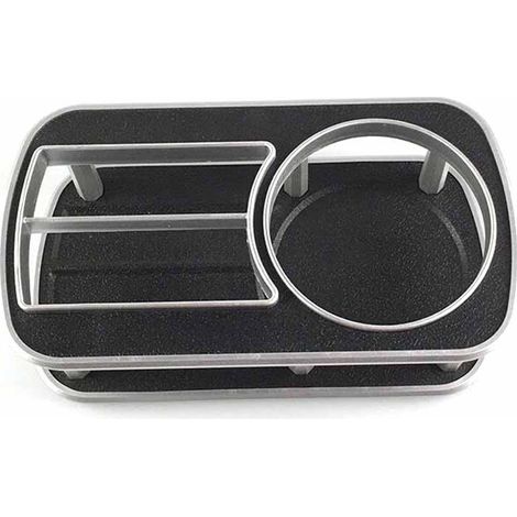 Porte-Gobelet - Support Téléphone Bouteille - Organisation Console Centrale Voiture - ABS Noir - 17,5 x 9,8 x 5,3 cm - 1 Pièce