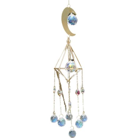 Carillon éolien suspendu en cristal, attrape-soleil, pour fenêtre, maison, jardin (1/5)
