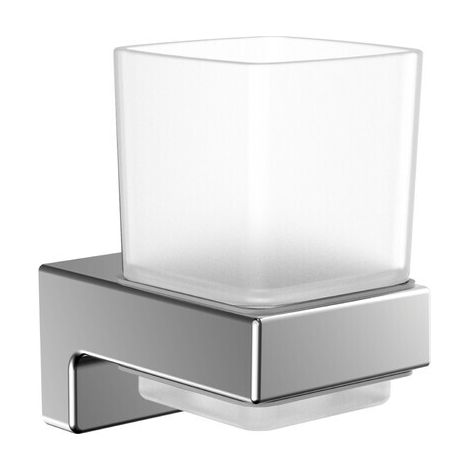 Portavasos emco cromado con cristal, modelo de pared, 322000100