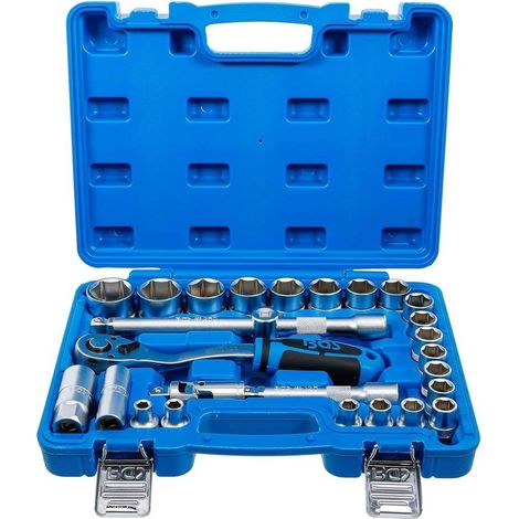 Coffret de Douilles 12,5 mm (1/2) - 27 pcs en Pouces - Polyvalence et Robustesse, Acier, Pro - D-Work (1/5)