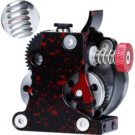 Engranaje helicoidal para extrusor de impresora 3D, engranaje grande POM, engranaje de extrusor Ender 3 v2, rueda de transmisión resistente al desgaste con piezas metálicas camufladas, compatible con (1/5)