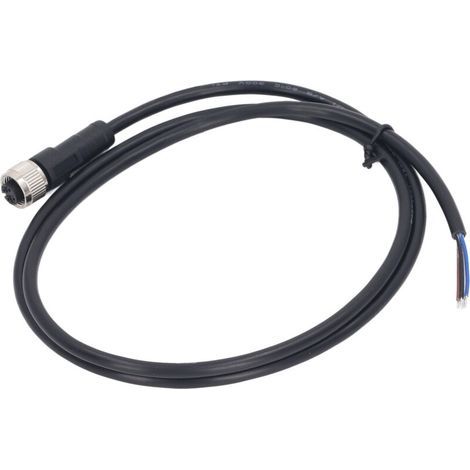 M12-Kabel, 4-poliger Luftfahrtstecker, 1 m 250 V AC/DC-Buchse für Maschinen und Anlagen (1/5)