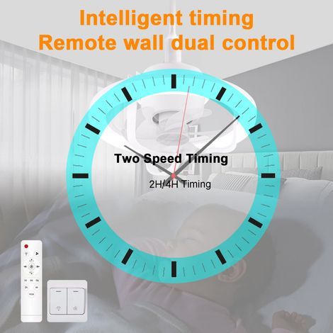 50W LED fan-lamp with remote control, 360° RGB swivel head, aromatherapy function and dimming (1/4)