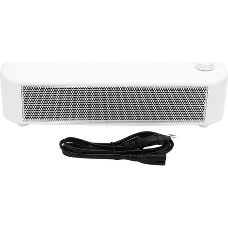 Calefactor eléctrico portátil de 500 W con tecnología PTC, 2 velocidades, calentamiento rápido para oficina o dormitorio – Enchufe europeo de 220 V
