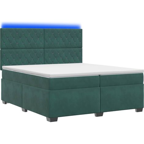 Maison Exclusive - Boxspringbett mit Matratze Dunkelgrün 200 x 20 (1/5)