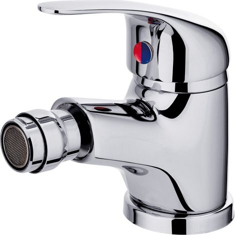 Miscelatore rubinetto serie delfino per bidet ottone colore cromato con piletta (1/3)