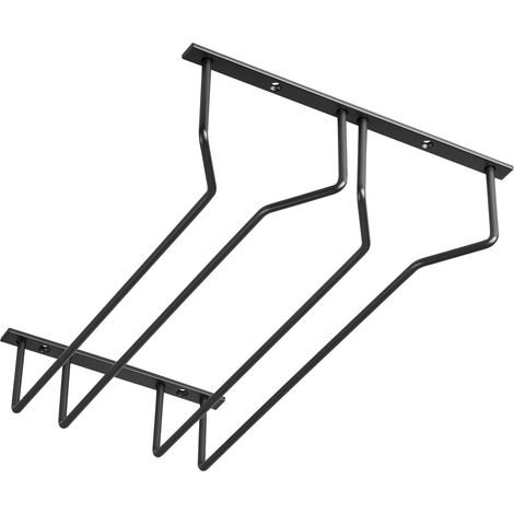 Gläserhalter für 2 Glasreihen 235 x 355 x 70 mm schwarz Halter für Weingläser Sektgläser Biergläser Weinglashalter von SOTECH