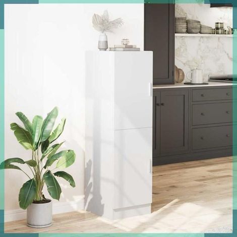 Armoire de cuisine - 860112 - blanc - bois d'ingénierie - 38 x 41,5 x 131,5 cm (1/5)