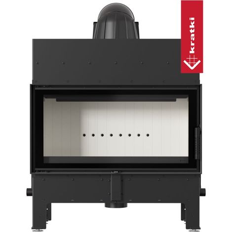 Kratki Kamineinsatz aus Stahl KRATKI FLOKI L 12 kW Ø 200 mit Türfeder Hausheizung (1/5)