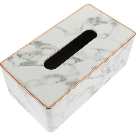 Caja de pañuelos de mármol para almacenamiento en el hogar, estuche para servilletas y organizador.