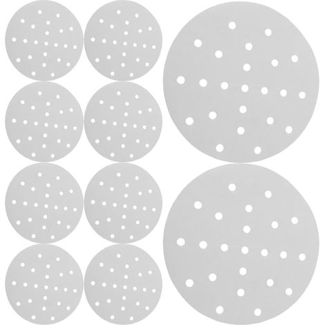 SEWACC Papier Sulfurisé Alimentaire Rond 152 CM – Lot de 400 Feuilles Perforées Antiadhésives pour Panier Vapeur et Friteuse à Air – Tapis Cuisson Vapeur pour Pâtisseries Dim Sum et'-'- (1/5)