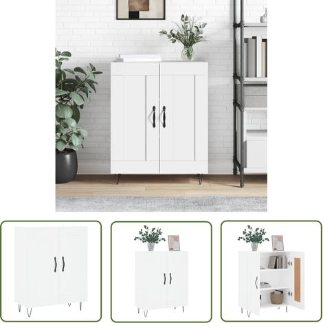 Maison Exclusive Sideboard Weiß 69,5x34x90 cm Holzwerkstoff (1/5)