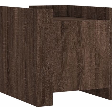 Comodino con vano con anta 45 x 50 x 50 cm MDF marrone DEC033777