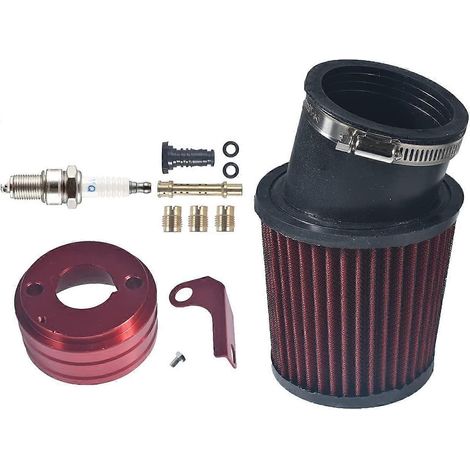 Filtre à air d'admission 62 mm avec adaptateur et kit de 5 gicleurs pour moteur Predator 212 cm3, karting de course et mini-moto. (1/5)