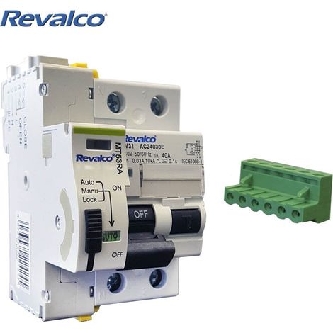 Int. Differential 2p 40a 30ma ac mit automatischer Wiedereinschaltung mit 3 Rückstellzeiten 10/60/300 Sek.